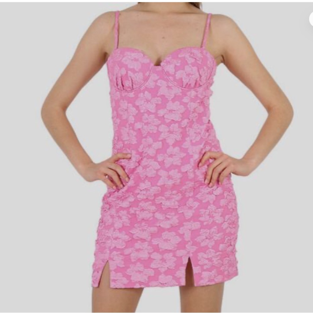 ROTATE Birger Christensen Berta Floral Cloqué Mini Dress